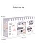 Children's Nordic Style Wooden Play Kitchen Set with Fridge and Oven
