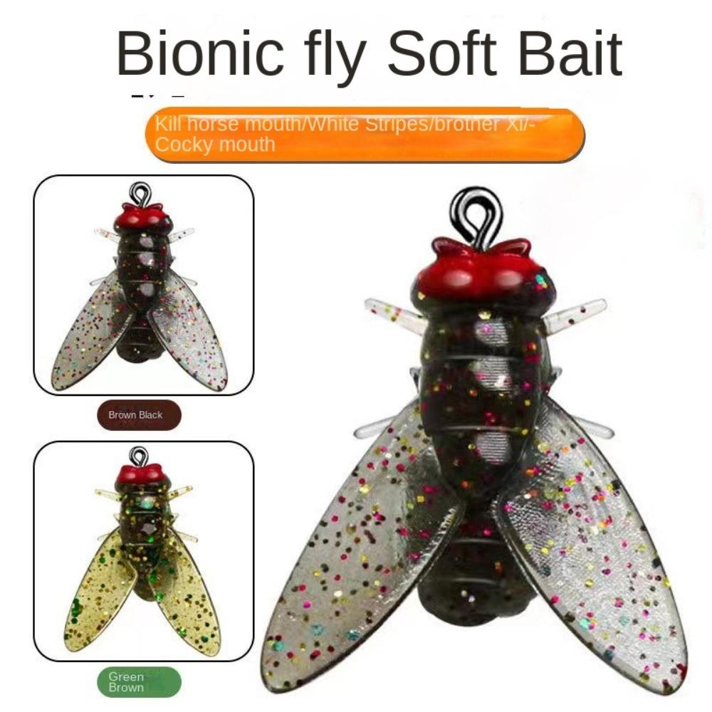 20PCS PVC Trout Jigs Spinner Swim Baits Flies Insects Lures New Flies Tackle