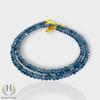 Blue Sapphire Rondelle Beaded Necklace | September Birthstone Jewelry