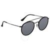 Ray Ban Round Double Bridge Blue gRay Classic Unisex Sunglasses Rb3647n 002 R5 51
