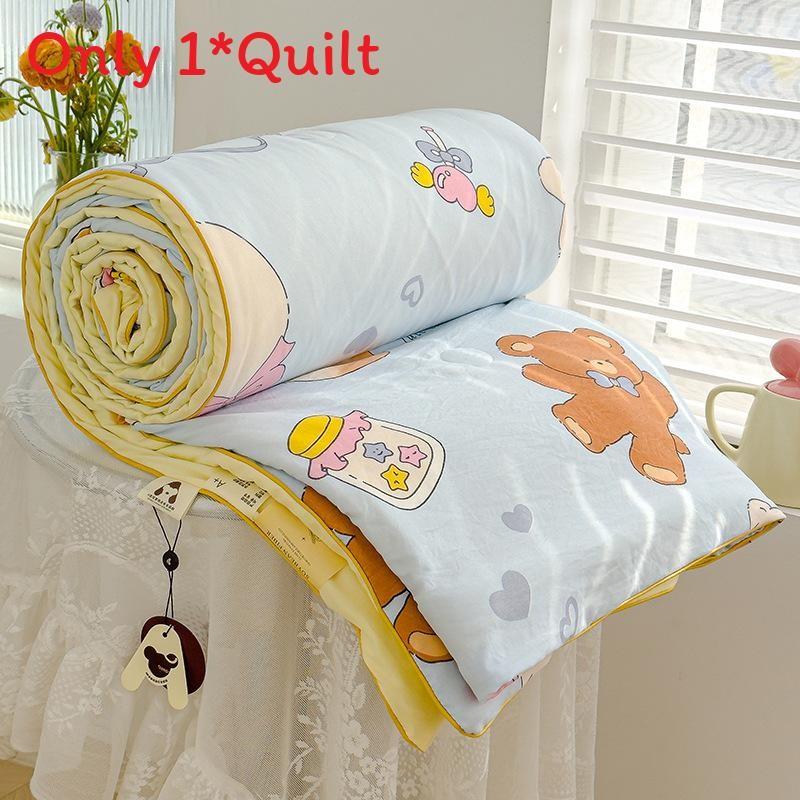 Flower Animal Cake Print Summer Air Conditioning Blanket Quilt Gift
