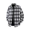 Men's Loose Plaid Retro Long-sleeved Shirt Jacket Large Size Fashion Casual Cardigan Handsome Shirt