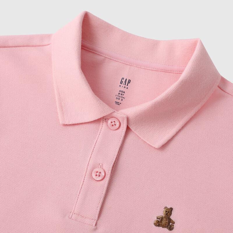 Gap Girls' Bear Embroidery Short-Sleeve Polo Shirt