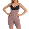 High Waist Shapewear Open-Crotch Bodysuit Shaper with Front Clasp Firm Tummy Control Hip Lifting Body Shaper Breathable Postpartum Recovery Daily