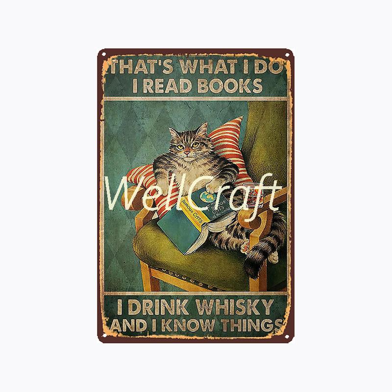 [ WellCraft ] 20*30cm You Are My Sunshine Cat Metal Poster Tin sign Vintage Wall Plaque Decor WX-62-1