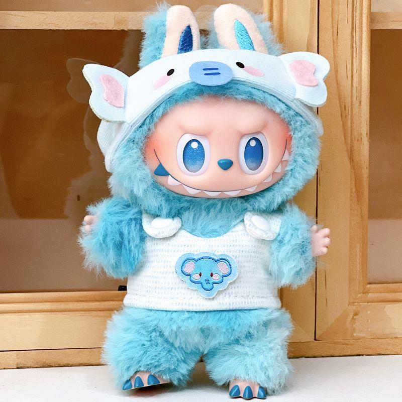 

Одежда для куклы Лабу Милый комбинезон Переодевание Стоячая поза Подвеска Виниловая одежда для куклы Labubu baby clothes