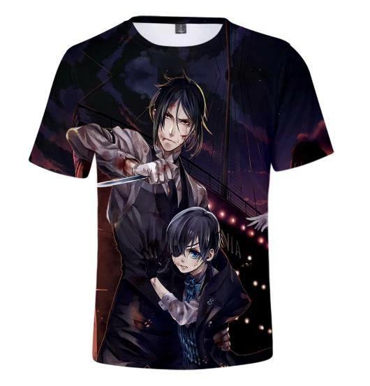 Black Butler Kuroshitsuji Anime Manga T-Shirt Tee Undershirt Costumes Undershirt M