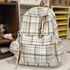 Zaino Estivo Vento Fresco Verde Menta a Quadretti Zaino Dolce Zaino Semplice da Viaggio Versatile Zaino per Scuola e Pendolari