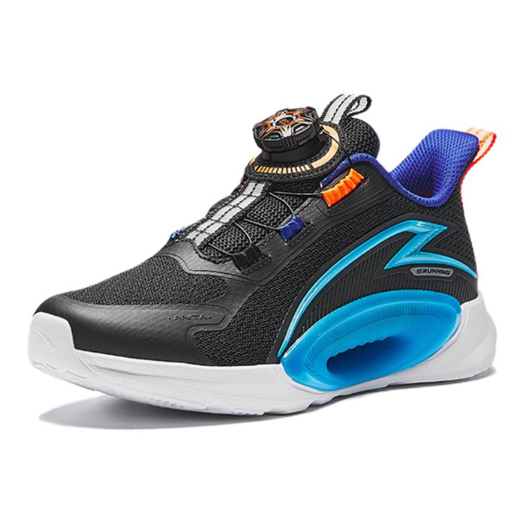 Anta Kids Fabric Wind Riding Comfortable Casual Breathable Lightweight Low-Top Running Shoes Kids sneaker Black A12435501-10