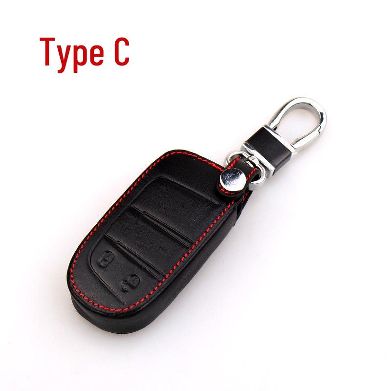 Jeep Liberty, Renegade, Grand Cherokee, Compass Genuine Leather Key Cover
