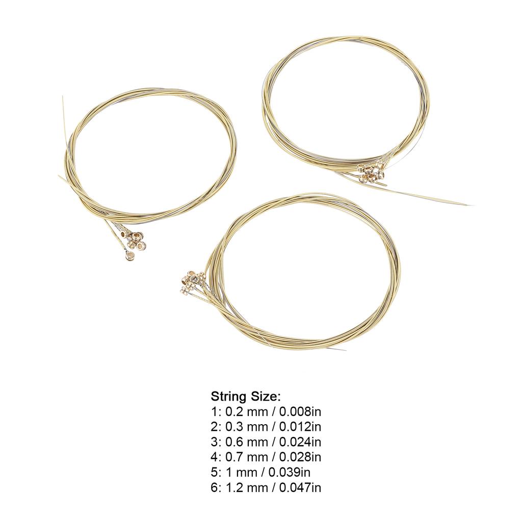 3Set   Steel Acoustic Folk Guitar Strings Replacement Musical Instrument Accessories