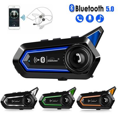 BT31 Motorcycle Helmet Headset Bluetooth 5.0 Wireless Waterproof Earphone Automatic Handsfree Call Answering with Flashlight