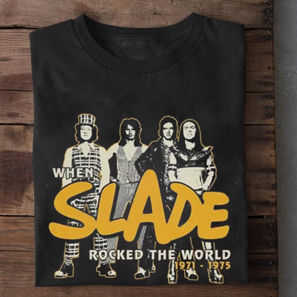 

Slade Band Rock The World T Shirt Full Size S-5XL FH72 Unisex T-Shirt L
