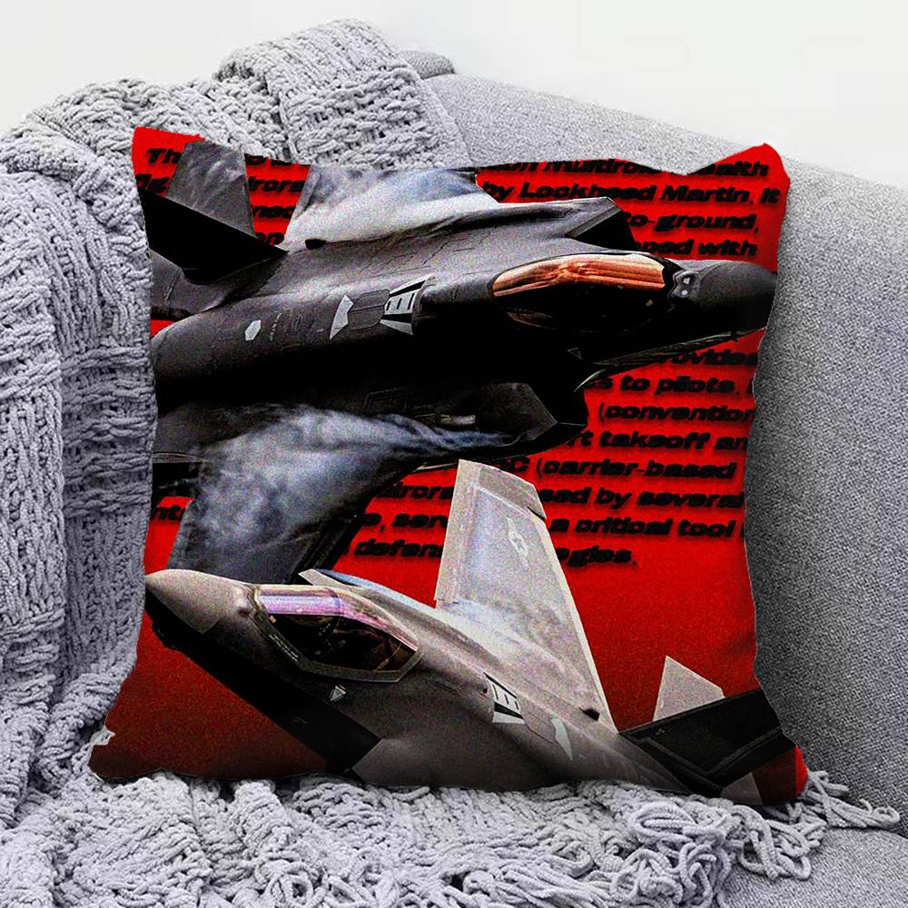 F-35 Lightning Fighter Home Sofa Cushion Covers and Aecorative Custom Pillow Covers