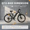 Aairsk 26'' Elektrofahrrad für Erwachsene, 250W Motor E-Bike, 36V 10Ah Abnehmbarer Akku, 25 km/h E-Mountainbike NFC