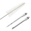 Kitchen Stainless Steel Turkey Baster with 2 Marinade Needle and Cleaning Brush