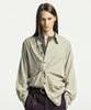 SSY [Pin Set] Wrap Pin Drap Shirt Beige
