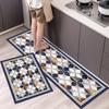 VIKAMA Modern Retro Light Luxury Premium Feeling Floor Mats Non-slip Durable Living Room Kitchen Bathroom Home Decoration