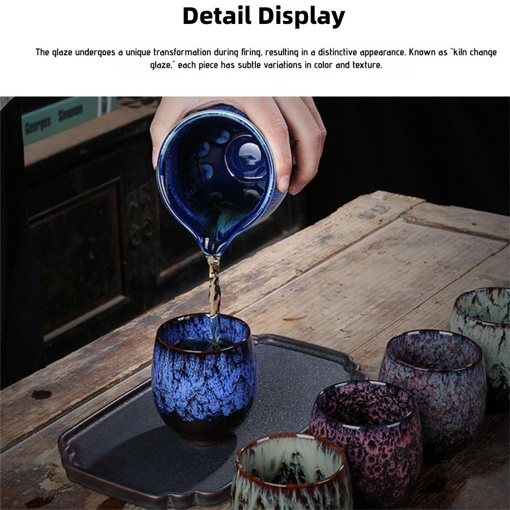 Creative Kung Fu Ceramic Teacup Drinkware Kiln Transformation Tea Bowl Pottery Japanese Style Drinkware