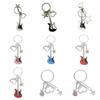 Guitar Guitar Keyring Star Musical Instrument Keychain Guitar Key Chain  Musician Jewelry Gift