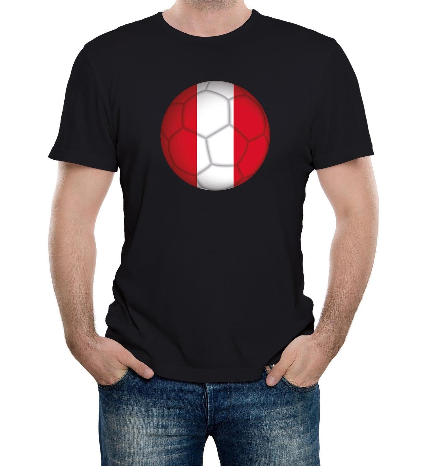Mens Peru Football Supporter T-Shirt Mens Womens Tees Top World Cup Euros Copa America Country XL