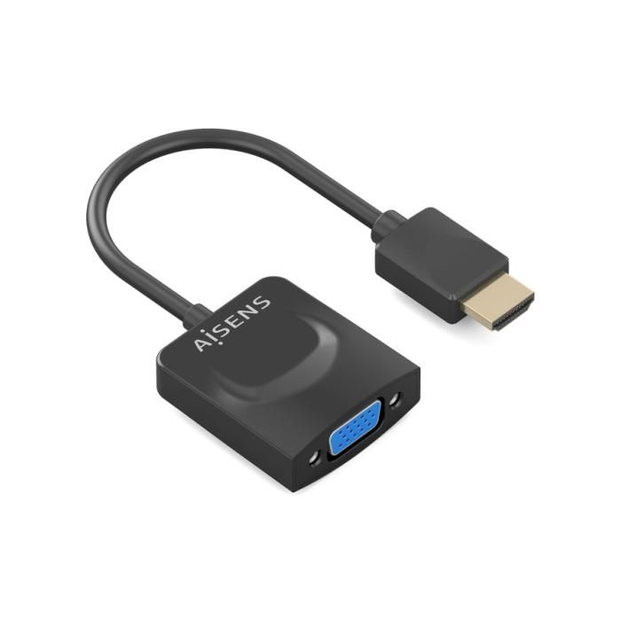 Conversor HDMI - AISENS - A122-0947 - HDMI Macho - SVGA Hembra - 15 cm Noir