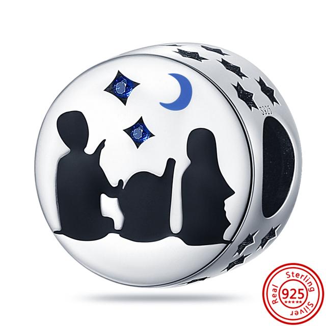 Стерлингового серебра 925 пробы для мальчиков и девочек с принтом лапы, четыре листа травы, бусины со стрелками любви, подходят для браслетов, ювелирных изделий