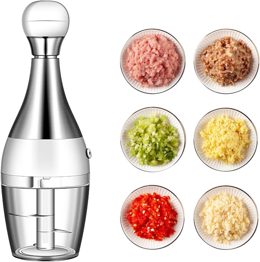 304 Stainless Steel Manual Food Chopper Stainless Steel Processor