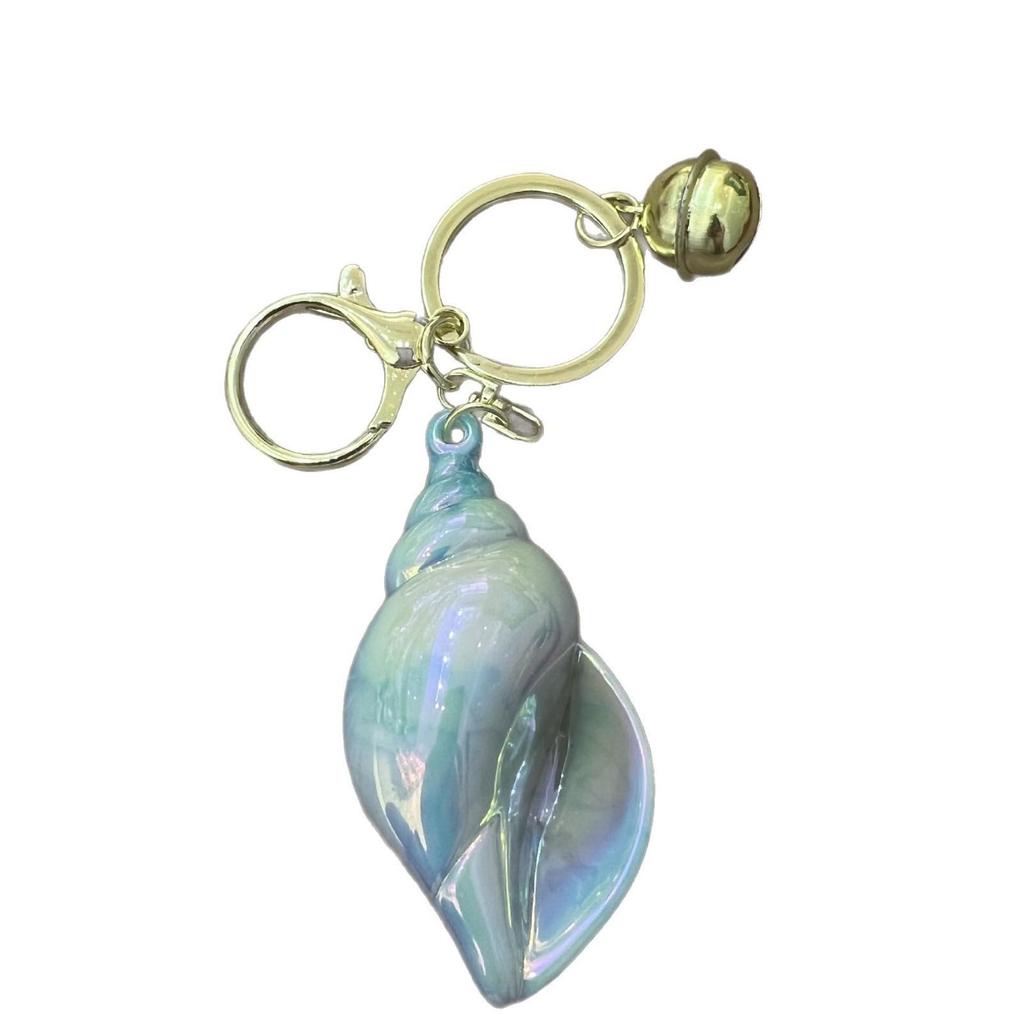 Iridescent Shell Starfish Keychain Pendant - Unique Accessory & Gift