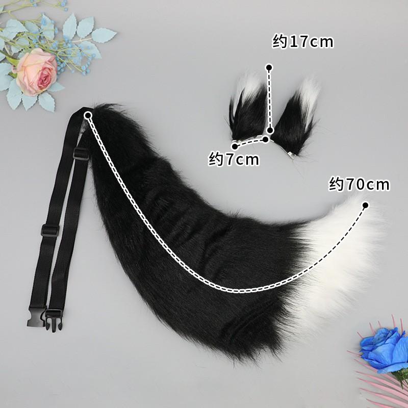 Fermaglio per Capelli a Forma di Orecchie di Animale in Peluche Fatto a Mano Cosplay - Orecchie di Volpe Lupo Gatto in Diversi Colori Stile Anime Lolita