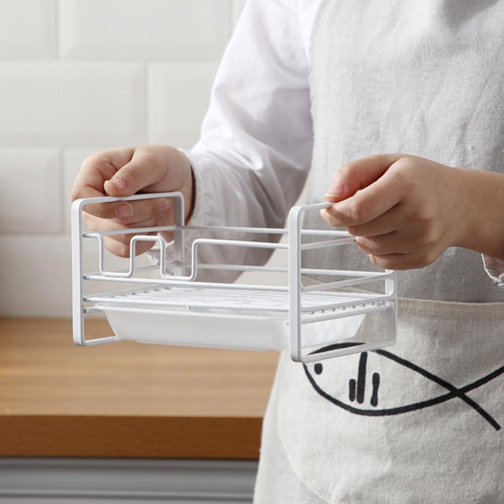 Metal Sponge Drain Storage Rack Kitchen Sink Cleaning Rag Storage Shelf Holder Kitchen Accessory