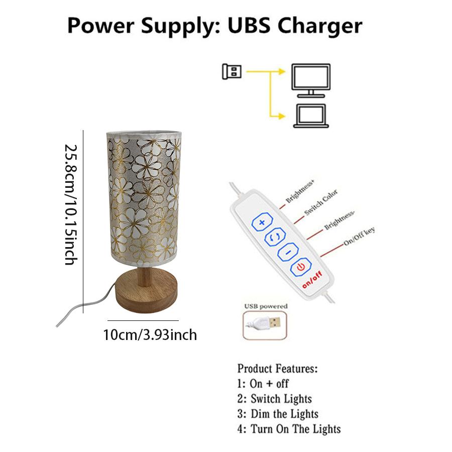 

Современная простая атмосфера лампы из цельного дерева, ночник для защиты глаз, прикроватная лампа для спальни, светодиодная трехцветная декоративная лампа Tricolor&Silver серебряный