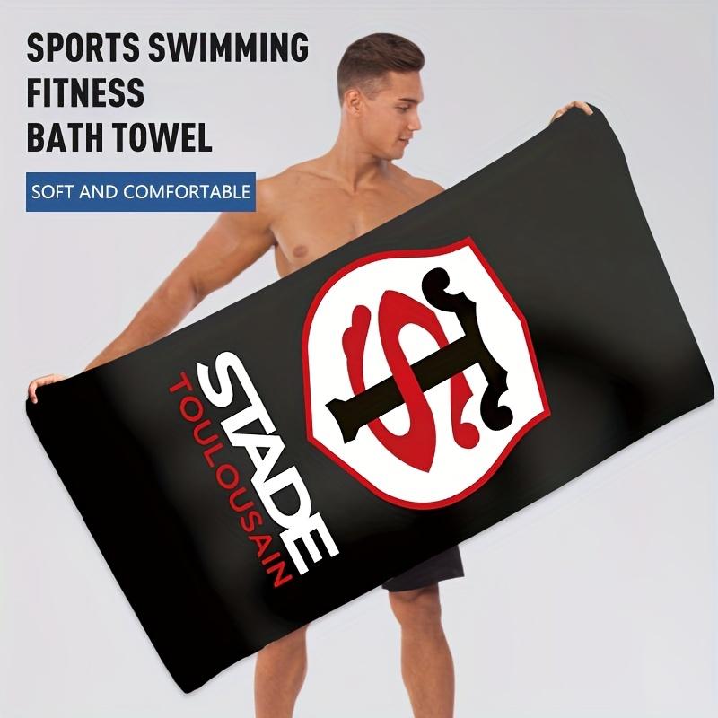 1 Telo da Spiaggia Squadra di Rugby Stade Toulousain - Extra Large, Morbido, Compatto, Leggero, Asciugatura Rapida, Poliestere Resistente alla Sabbia