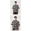 Herren Gestreiftes Lockeres Rundhals Casual Kurzarm T-Shirt