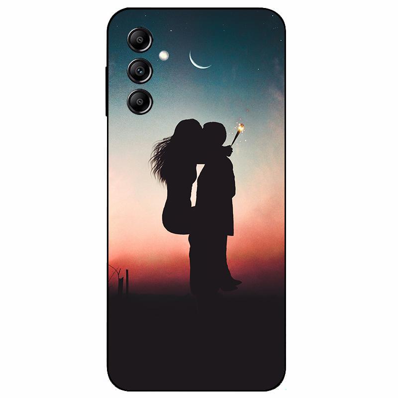 For Samsung A14 4G A 14 M14 5G Case Painted TPU Soft Silicone Black Funda for Samsung Galaxy A14 A145F Bumper GalaxyA14 M 14 Bag
