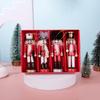 Classic Red & Gold Soldier Nutcracker Ornament Set