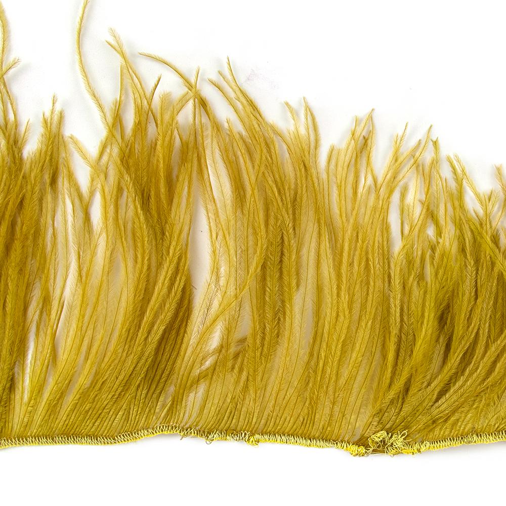 Feather1Meter Ostrich Feathers Fringe Trimming String 10-15/15-18/18-22cm Plumes Ribbon For Crafts Dress Sewing Accessories