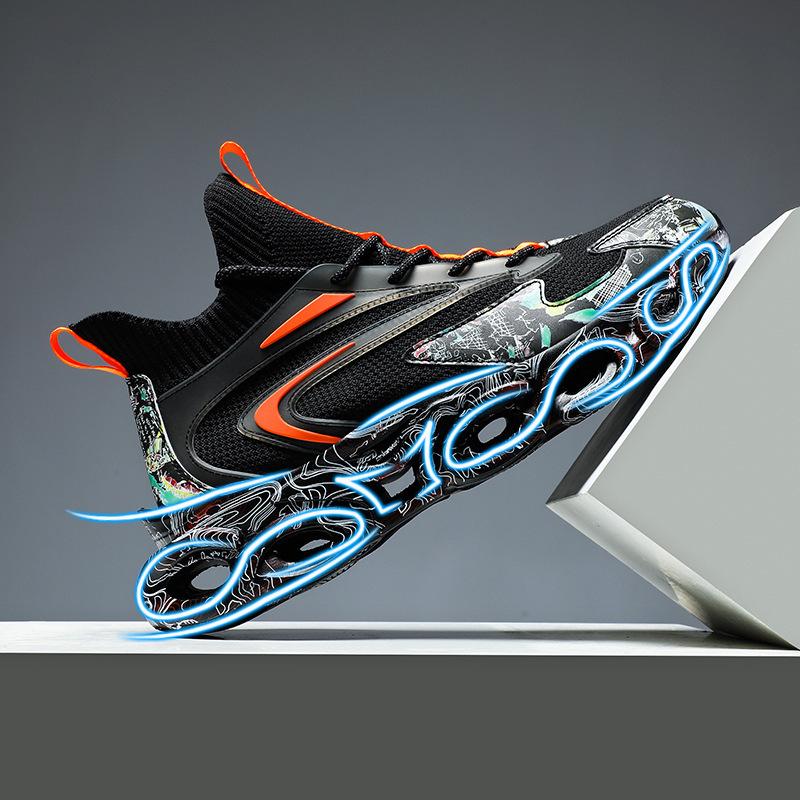 Large Size New National Flying Woven Blade Casual Sneakers Running Shoes Fashion Couple Dad Shoes Men's Shoes