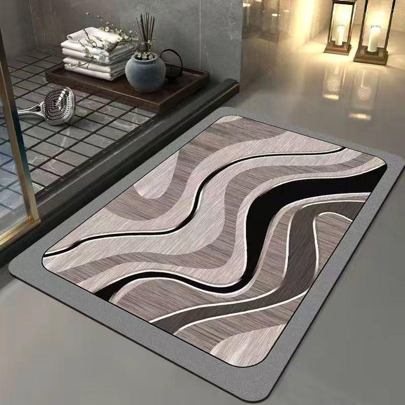 Toilet Floor Mat Quick Drying Absorbent Bathroom Kitchen Anti Slip Mat Toilet Bathroom Floor Mat