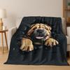 3D Dog Samoye Chihuahua Animal Illusionary Flannel Blanket Soft Warm Blanket for Bedroom Room Living Room Travel Camping Picnic