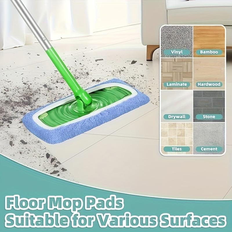 4pcs Reusable Mop Pads Ultra-Fine Fiber Dry Sweeping Cloth And Machine Washable Wet Pads for Replacement