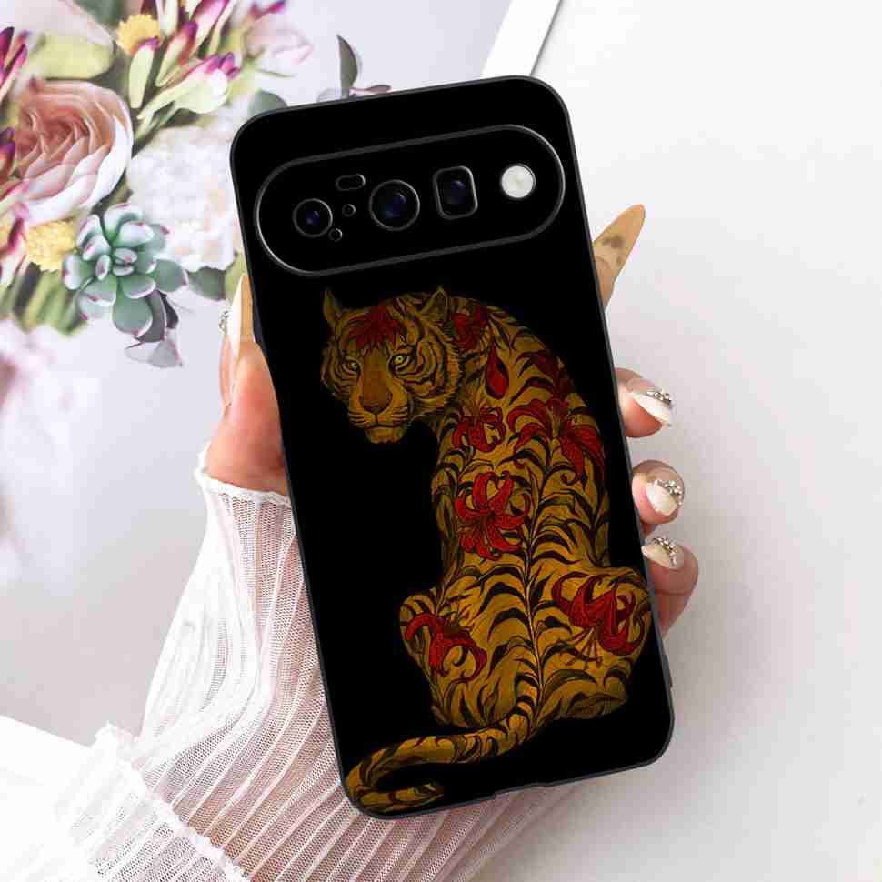 For Google Pixel 10 5G GK2MP Case Silicone TPU Black Cover For Google Pixel10 GLBW0 GL066 Retro Animal Cartoons Phone Cases Capa