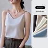 Gilet da donna con spalline bianche effetto raso per l'estate 2024, per l'uso all'aperto