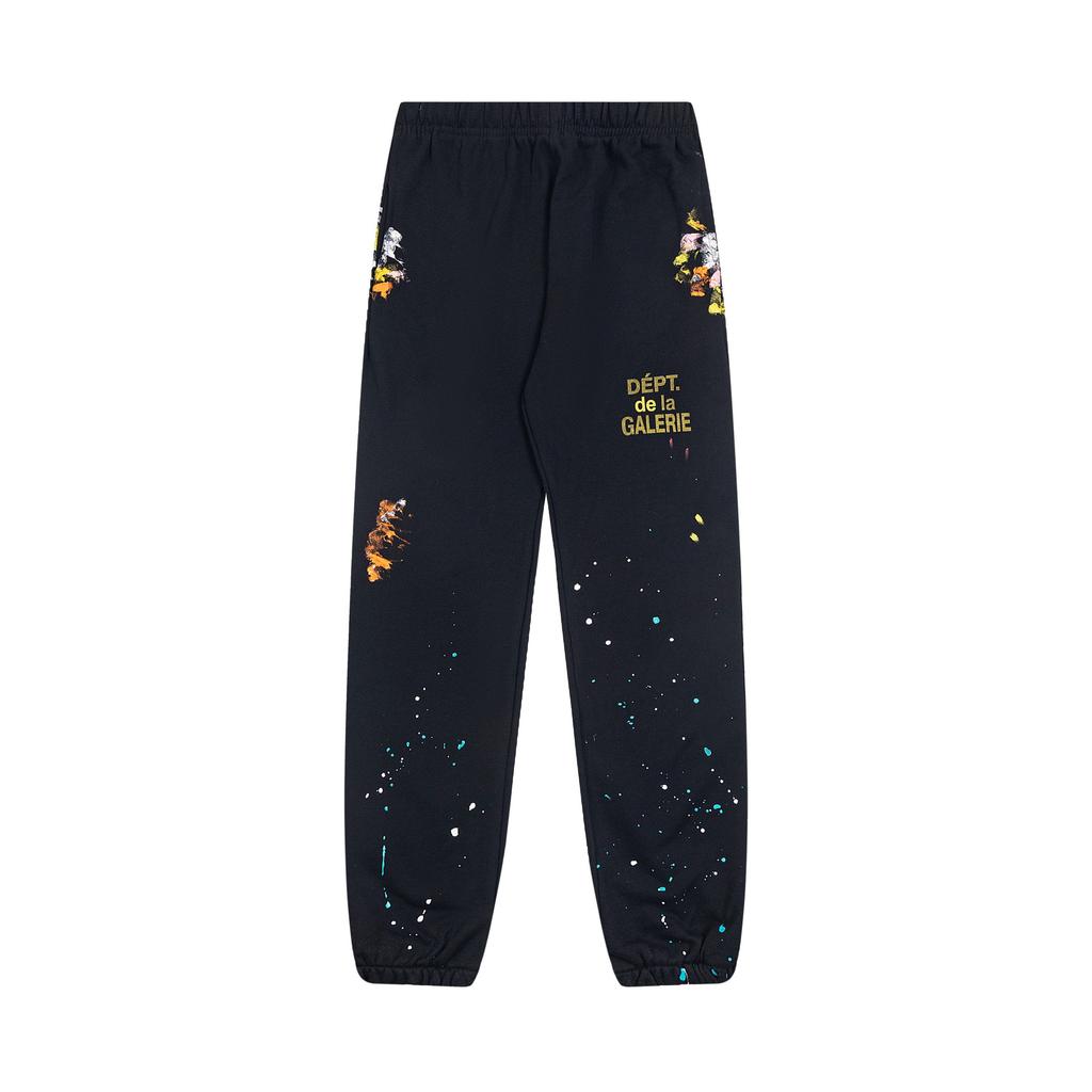 Cross-border Foreign Trade G D Splashing Ink Graffiti Casual Loose Trousers Splicing Couple Leggings Sweatpants Tide Men and Women the Same Style