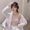 Koreansk Stil Iskall Silke Axelbandslös Bandeau BH för Kvinnliga Studenter - Tunt Inre Slipslinne