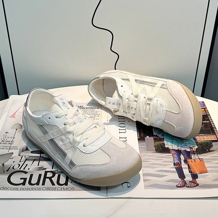 Mesh Breathable German Training Shoes Women's Summer New Retro Pink Soft Sole Soft Surface Running Forrest Gump Mesh Shoes