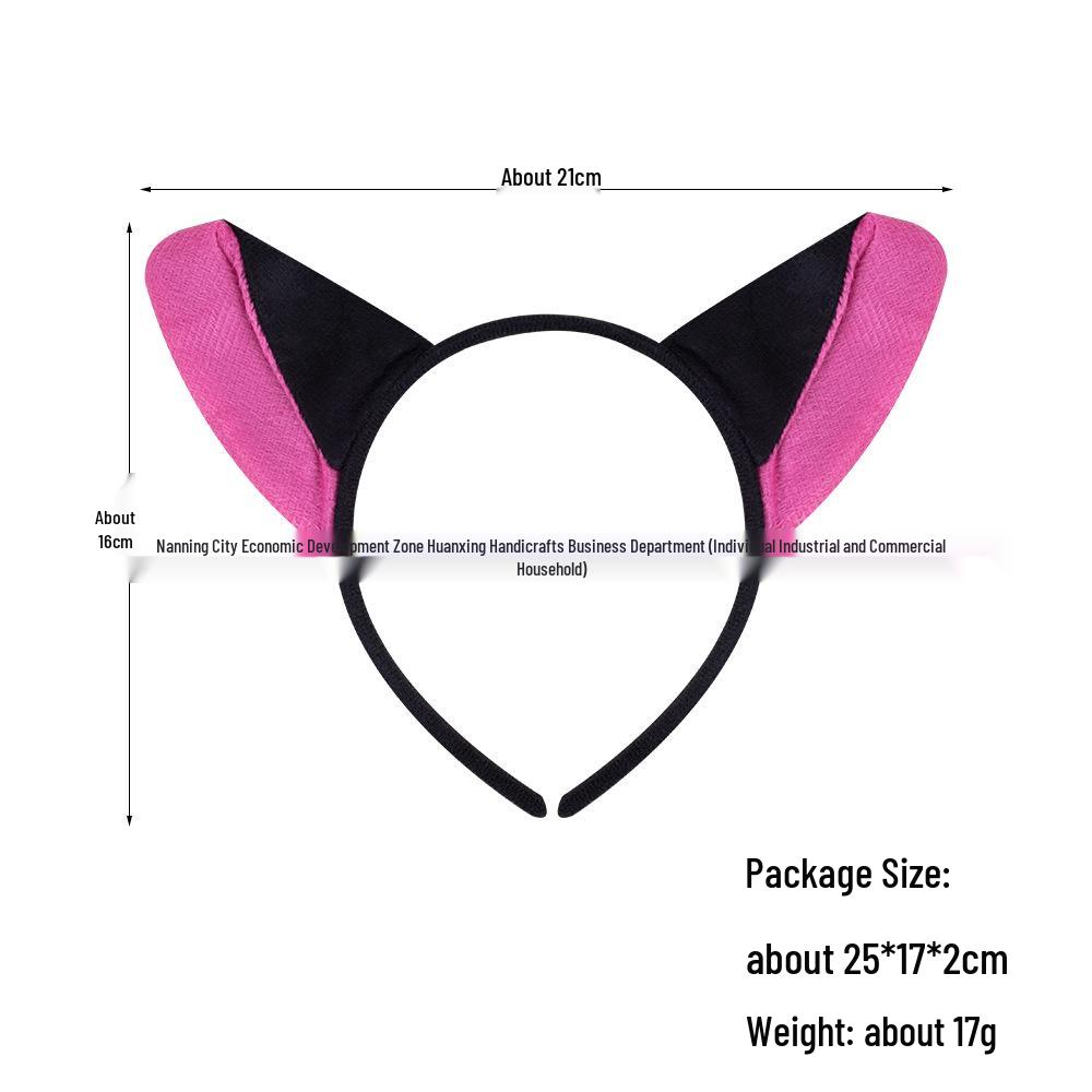 Cross-Border Cute Plush Fox Ears Headband Set for Halloween and Face Washing