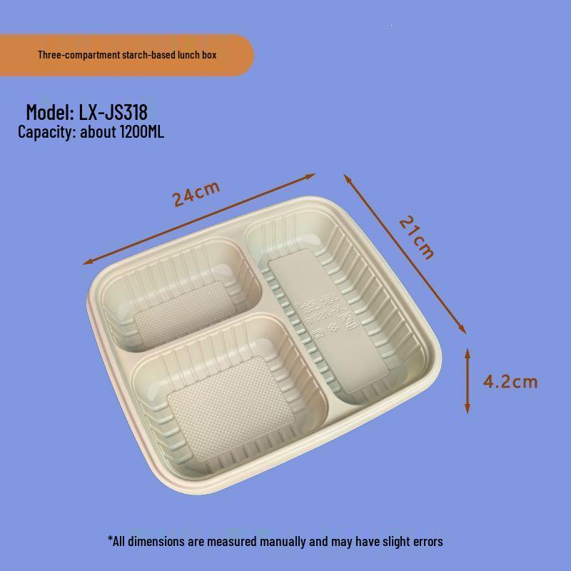 Eco-Friendly Biodegradable Corn Starch Lunch Box with Lid
