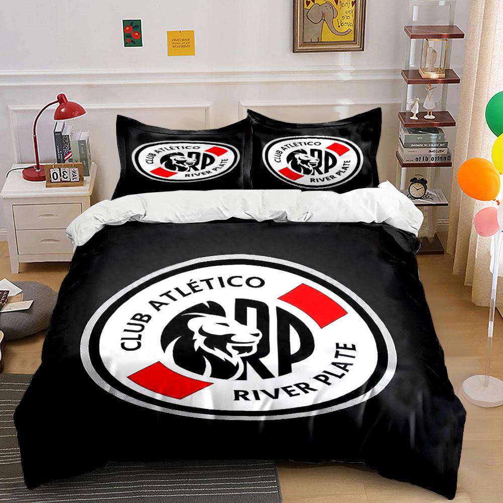 "Club Atlético River Plate Set" Bedding Duvet Cover Set Duvet Cover Pillowcases  (1 * Duvet Cover 2 * Pillowcases, Without Duvet Insert)