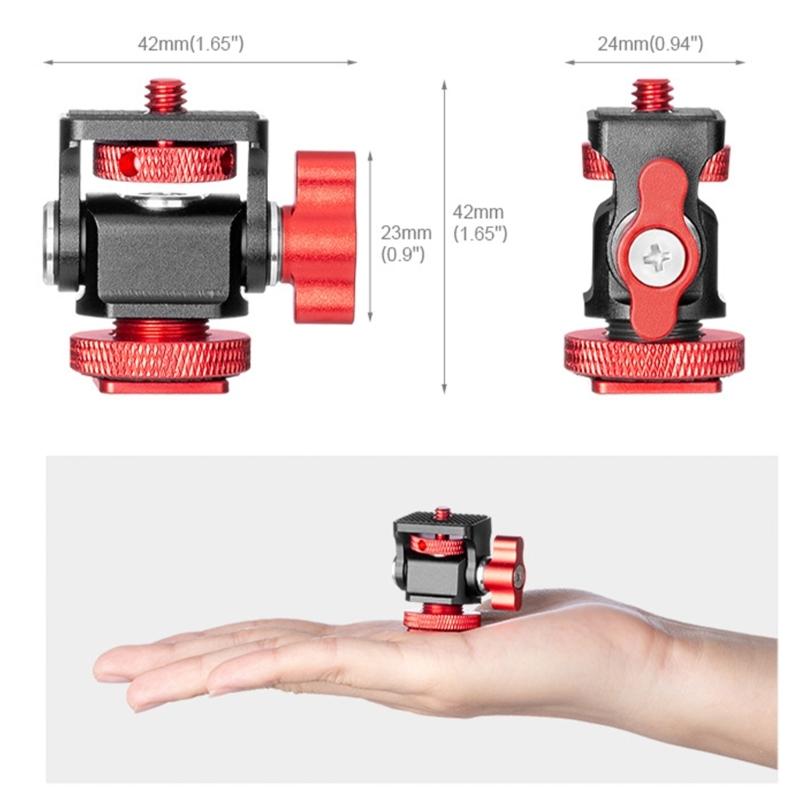 Upgraded Metal Snail PTZ Adjustable Damping Monitors Stand Camera Hotshoe Universal Photography Accessories PTZ